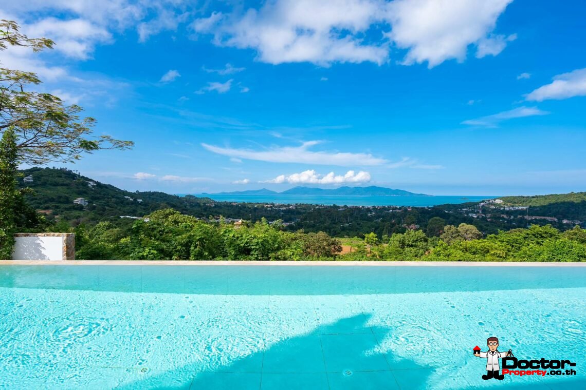 New 3 Bedroom Pool Villa with Sea View – Bo Phut, Koh Samui – For Sale